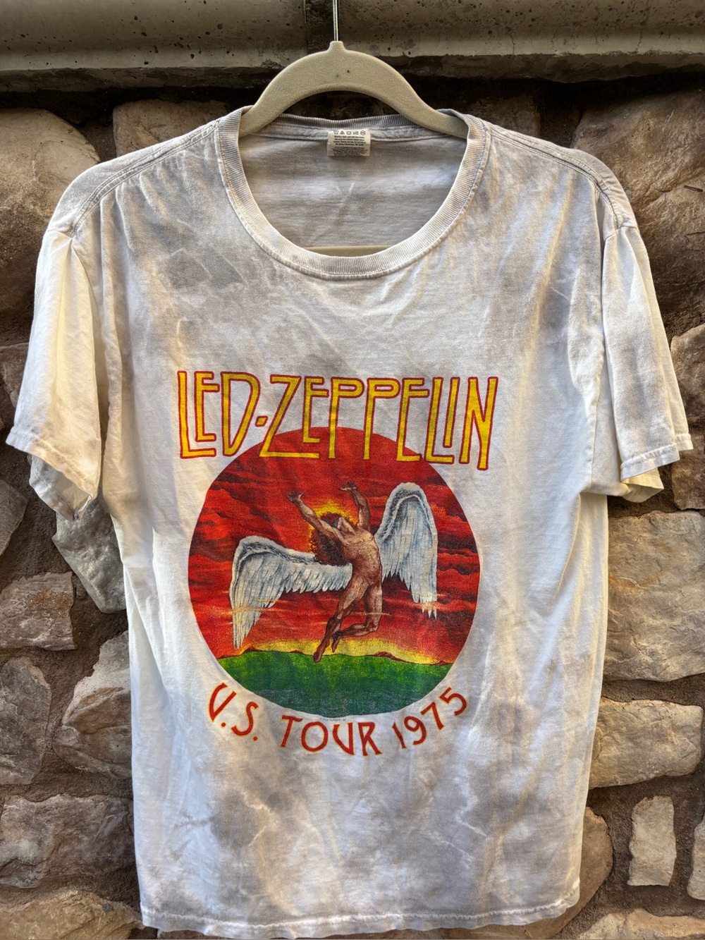 Led Zeppelin U.S. Tour 1975 Tie-Dye Graphic T-Shirt, Size Medium